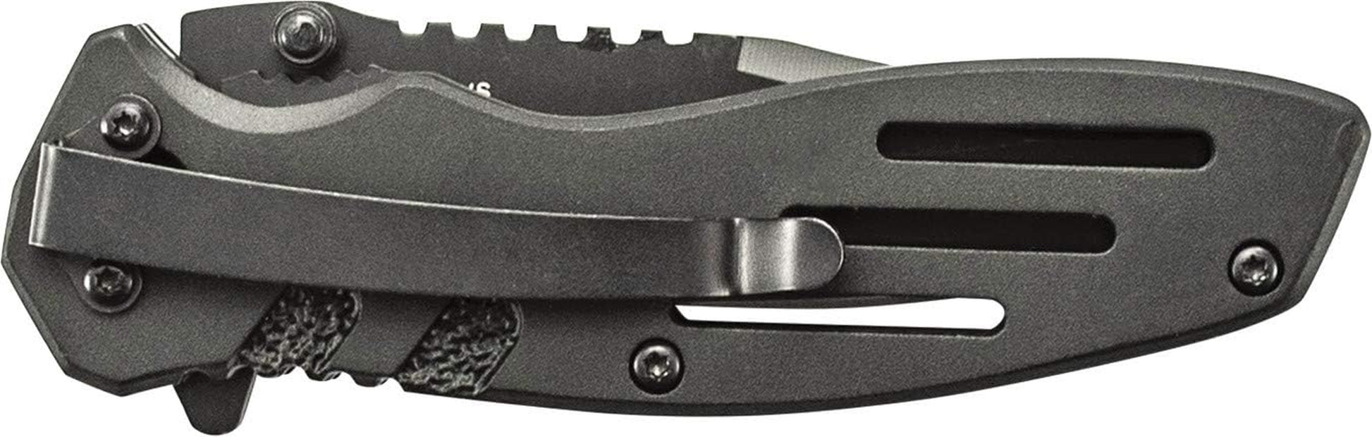 Accessories Extreme Ops SWA24S 7.1In S.S. Folding Knife with 3.1In Serrated Clip Point Blade and Aluminum Handle for Outdoor