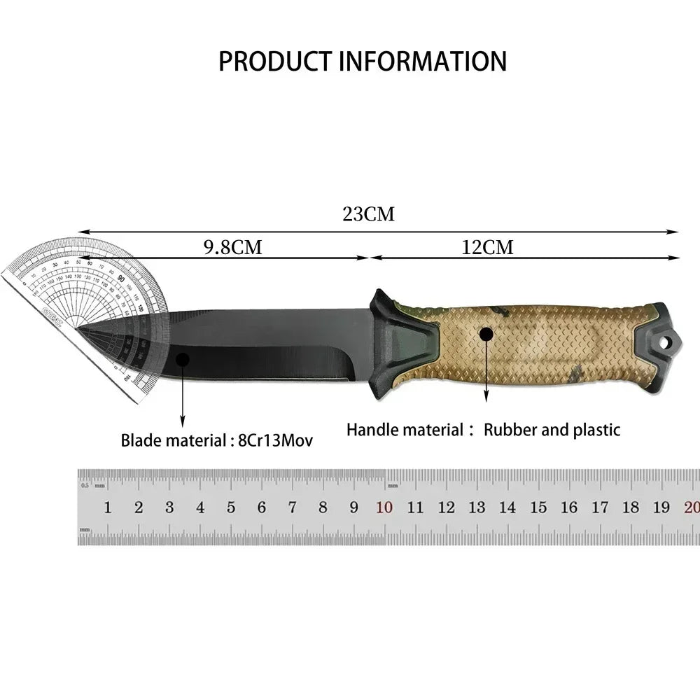 Camouflage GB 1500 Strongarm Full Tang Fixed Blade Knife
