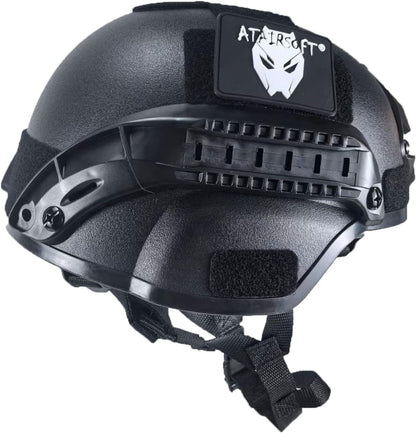 Tactical Airsoft Paintball MICH 2000 Helmet with Side Rail & NVG Mount