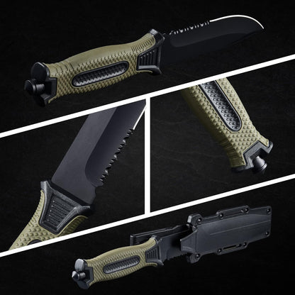 10" Fixed Blade Tactical Knives with Sheath and Clip