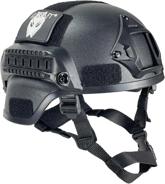 Tactical Airsoft Paintball MICH 2000 Helmet with Side Rail & NVG Mount