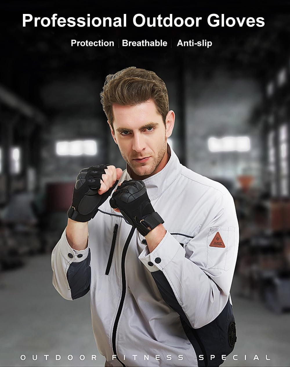Outdoor Fingerless Gloves for Men 