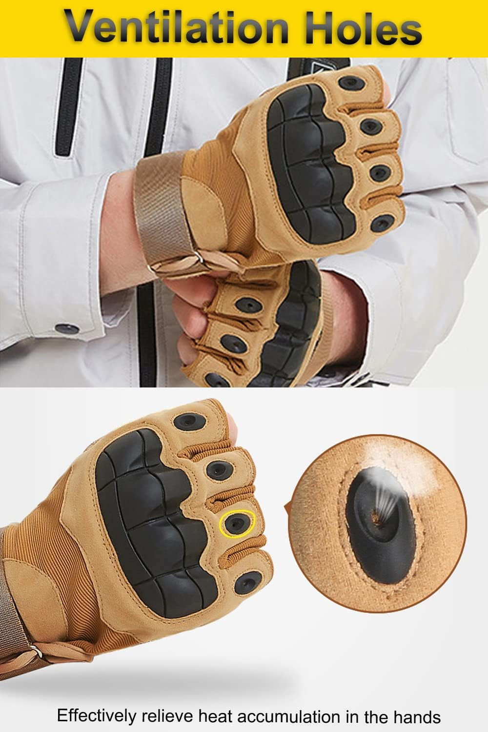 Outdoor Fingerless Gloves for Men 