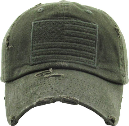 Distressed American Flag Baseball Cap