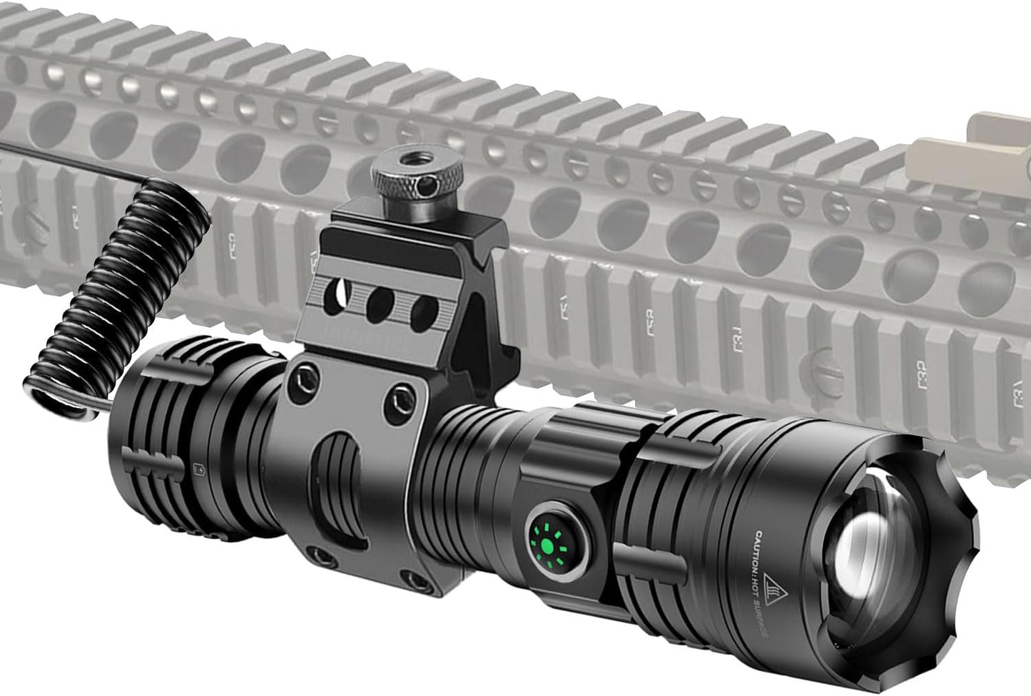 Tactical Flashlight Type-C USB Rechargeable 6000 Lumens Waterproof For Picatiny Rails
