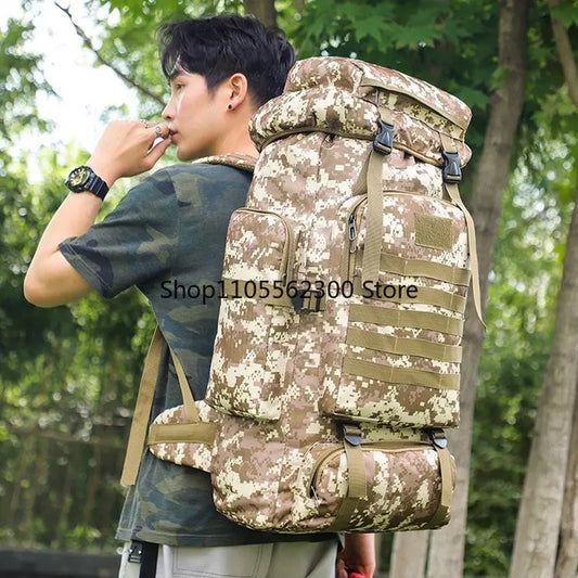 80L Large Capacity Oxford Tactical Backpack