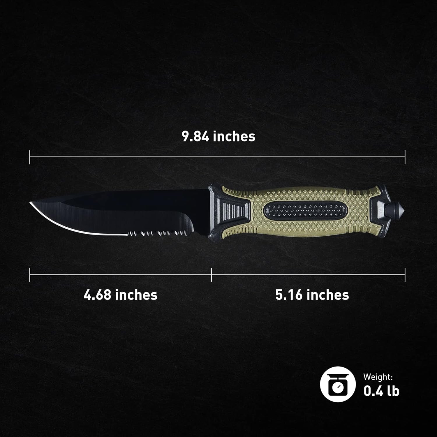 10" Fixed Blade Tactical Knives with Sheath and Clip