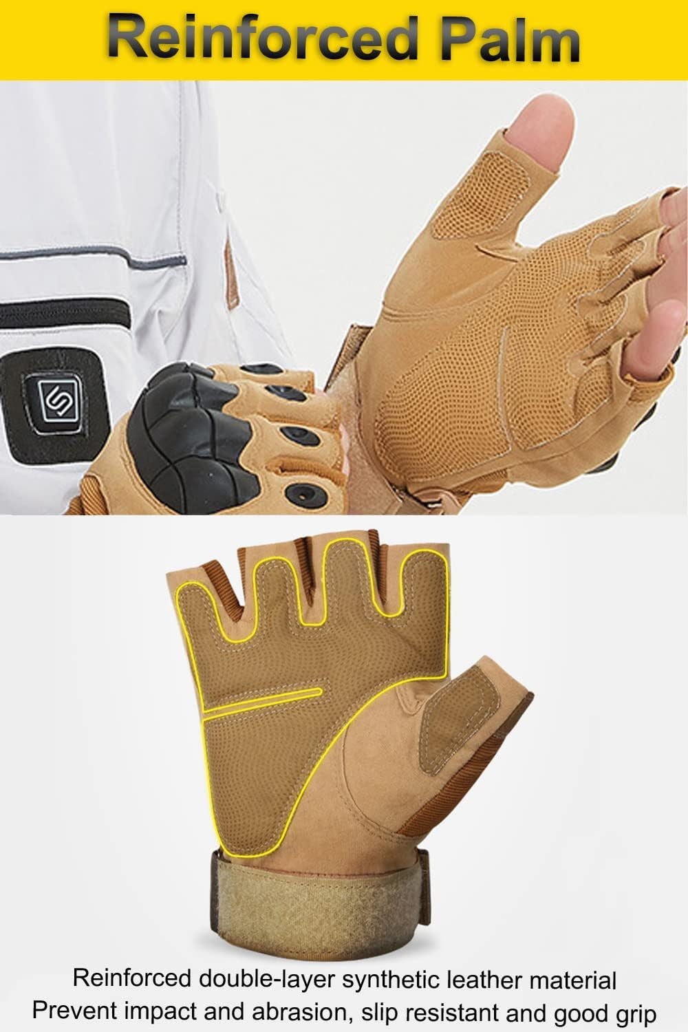 Outdoor Fingerless Gloves for Men 