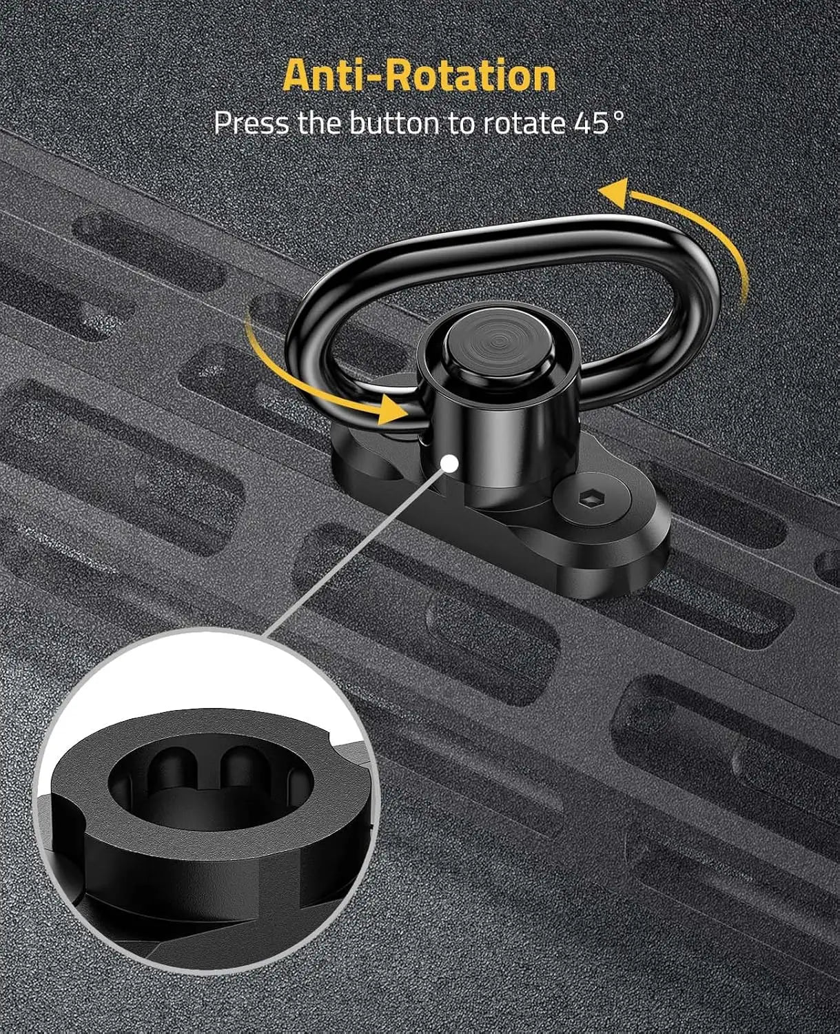 1.25" QD M-Lok Rifle Sling Swivel Mount Adapter