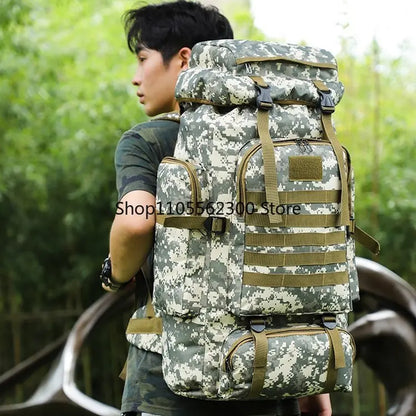 80L Large Capacity Oxford Tactical Backpack