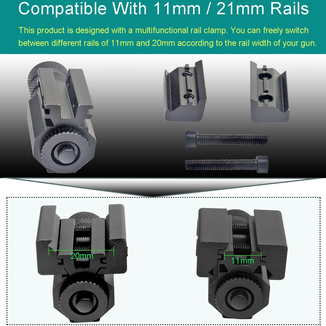 Compact Tactical Red/Green Laser Sight With Picatiny Support