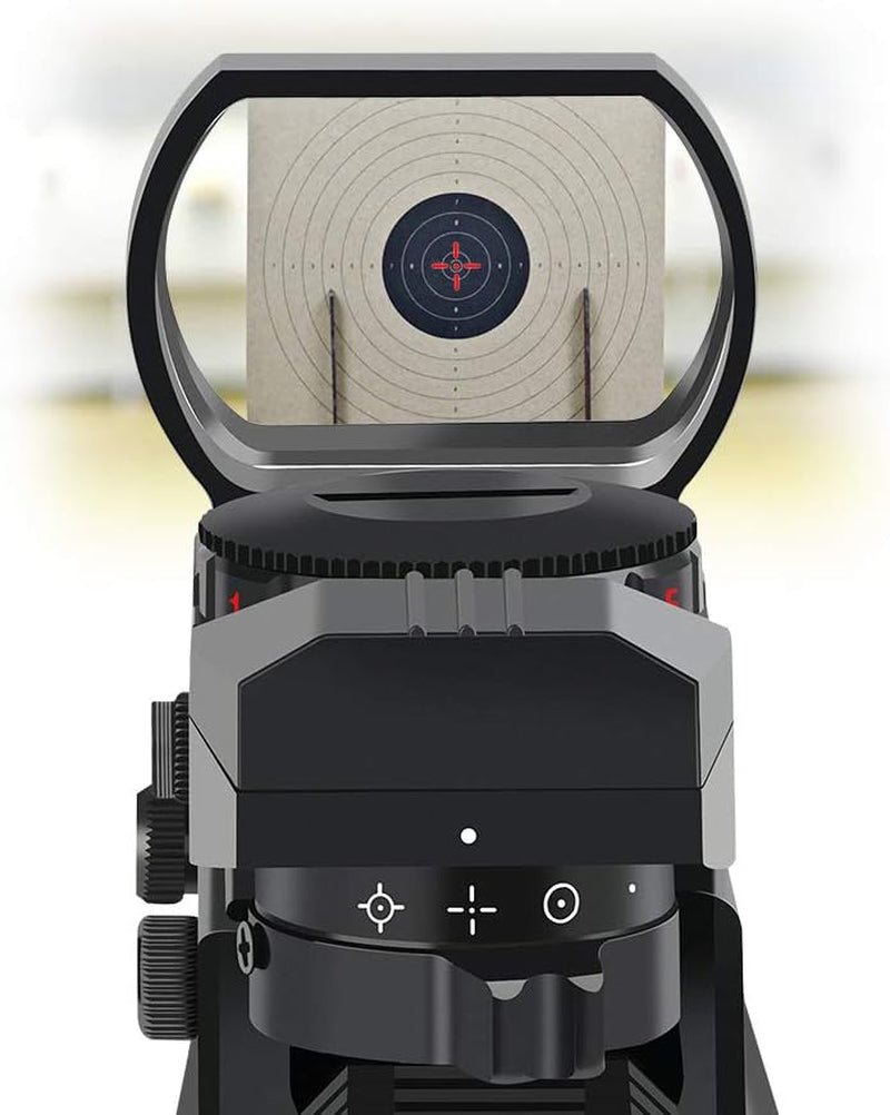 Reflex Sight - Adjustable Reticle (4 Styles) Both Red and Green in One Sight!