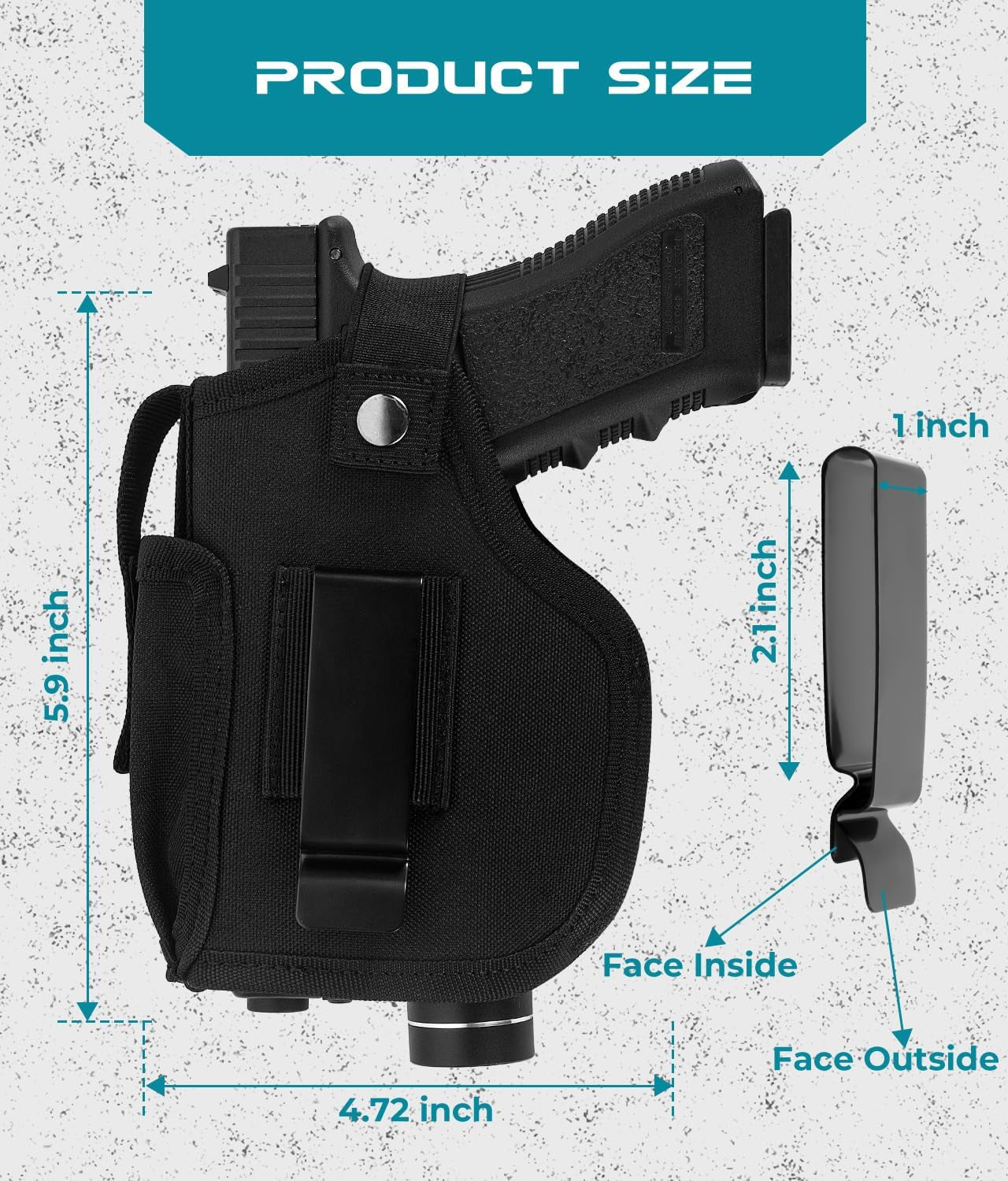 Gun Holster with Laser/Light IWB/OWB Concealed Carry Pistols Holster 