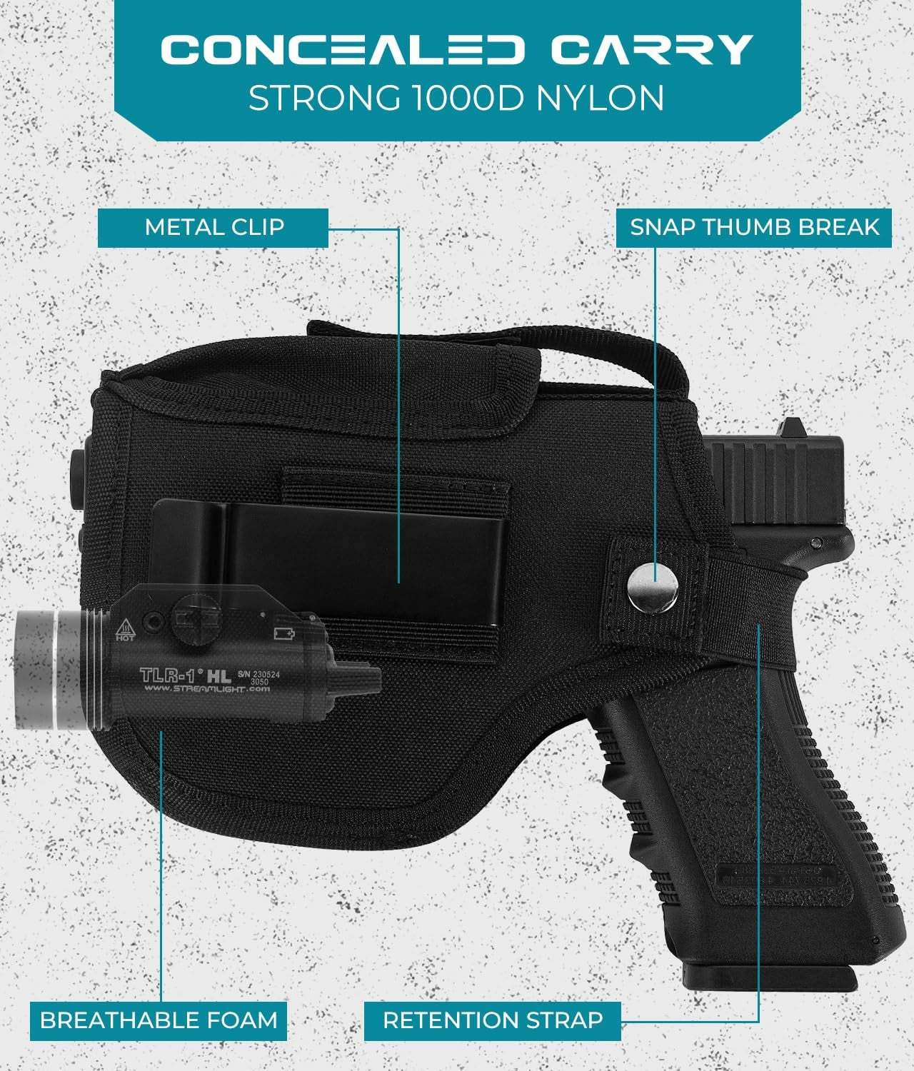 Gun Holster with Laser/Light IWB/OWB Concealed Carry Pistols Holster 