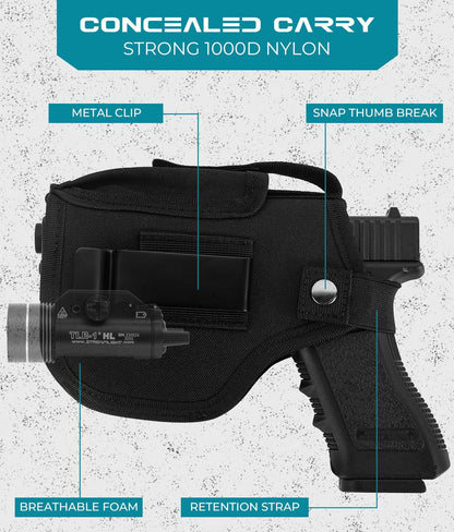 Gun Holster with Laser/Light IWB/OWB Concealed Carry Pistols Holster 