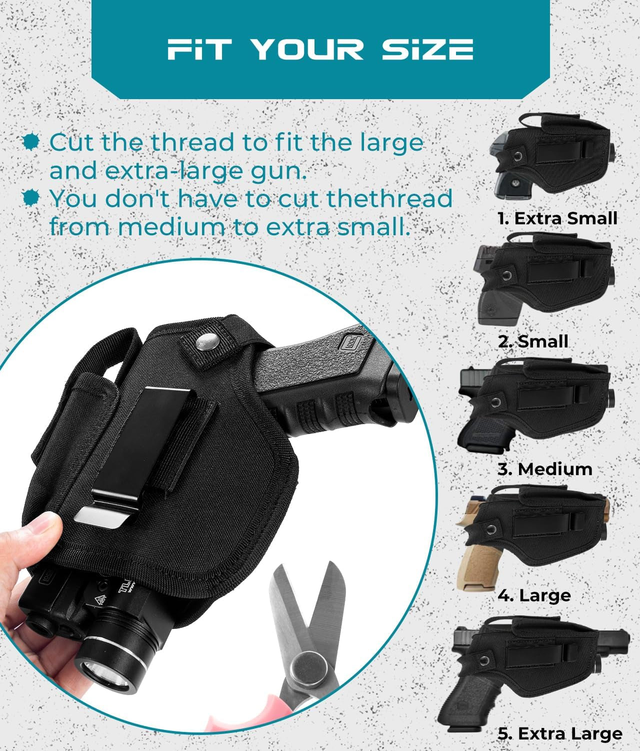 Gun Holster with Laser/Light IWB/OWB Concealed Carry Pistols Holster 