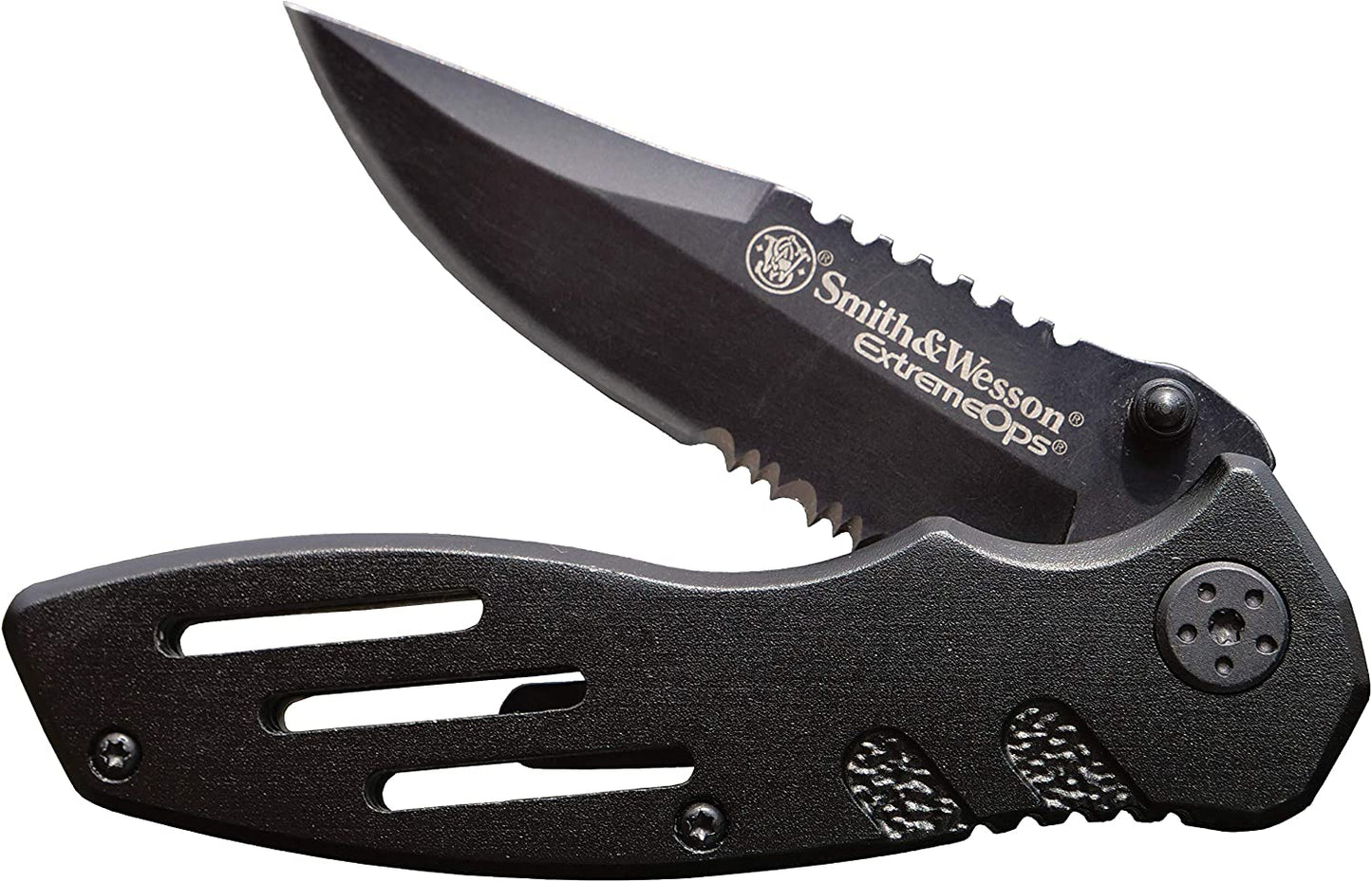 Accessories Extreme Ops SWA24S 7.1In S.S. Folding Knife with 3.1In Serrated Clip Point Blade and Aluminum Handle for Outdoor