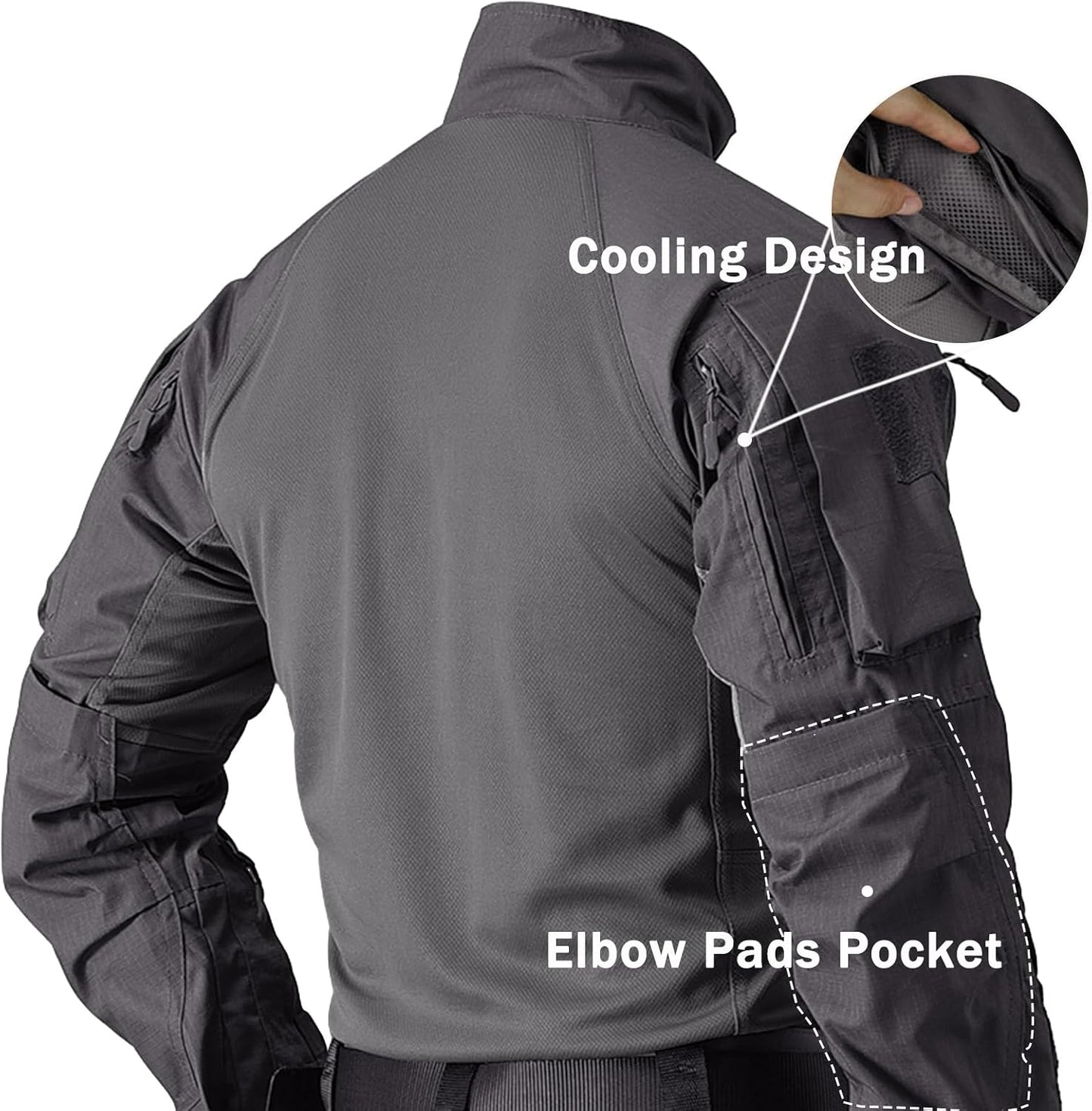 Breathable Long Sleeve BDU T-Shirt Top for Outdoor Sports