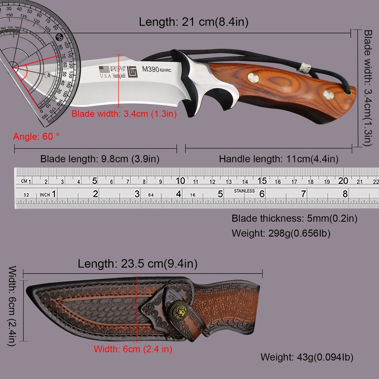 WPK Fixed Blade 9.8"