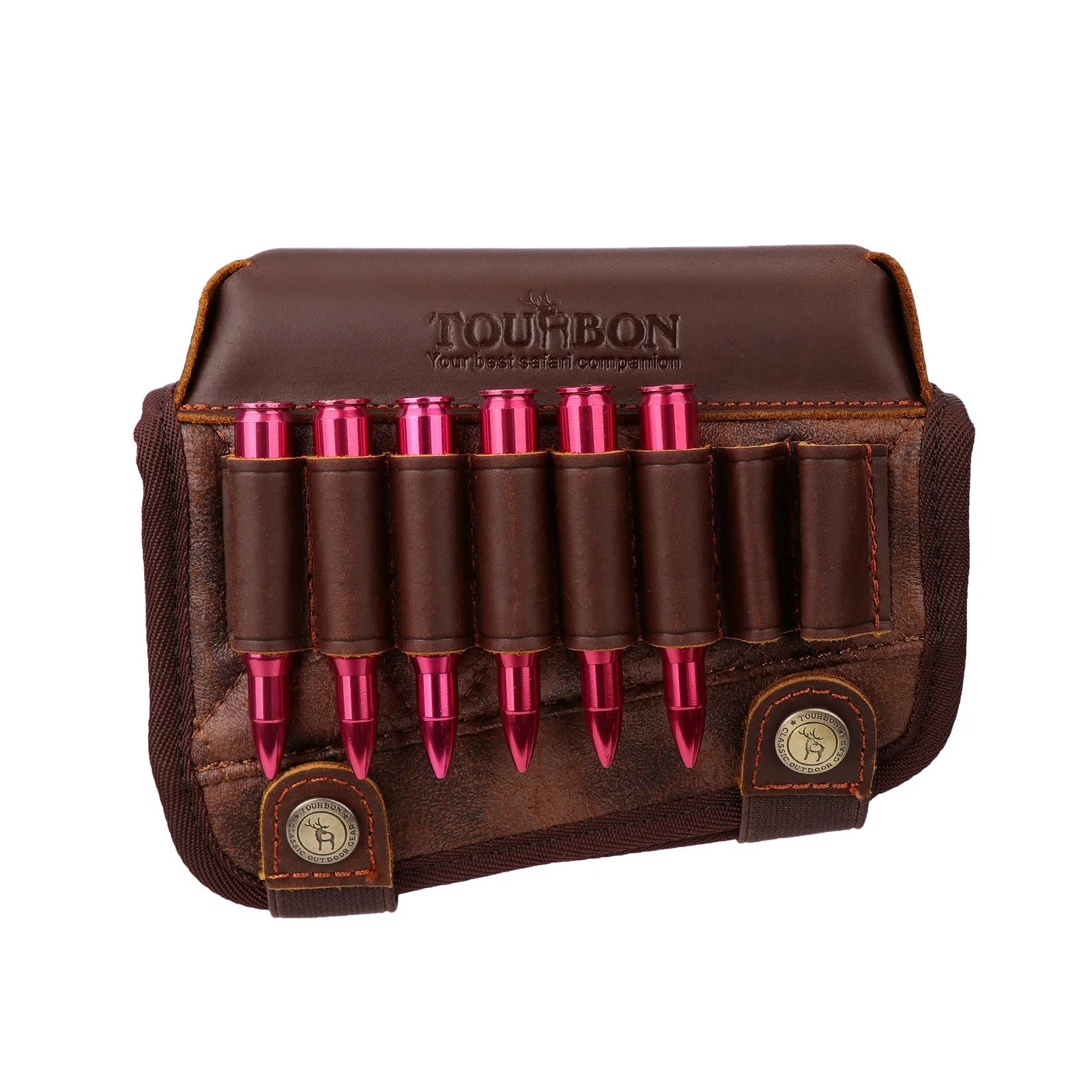 Leather Cheek Rest Riser Gun Buttstock with Rifle Cartridges 243 WIN 270 WIN 308 WIN 