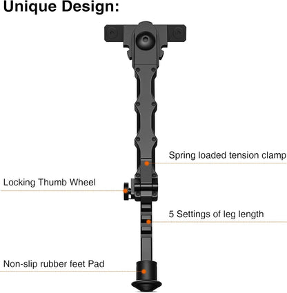7.5-9 Inches Rifle Bipod For Picatiny Rails