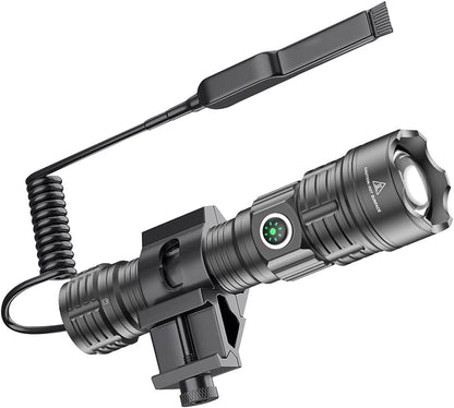 Tactical Flashlight Type-C USB Rechargeable 6000 Lumens Waterproof For Picatiny Rails