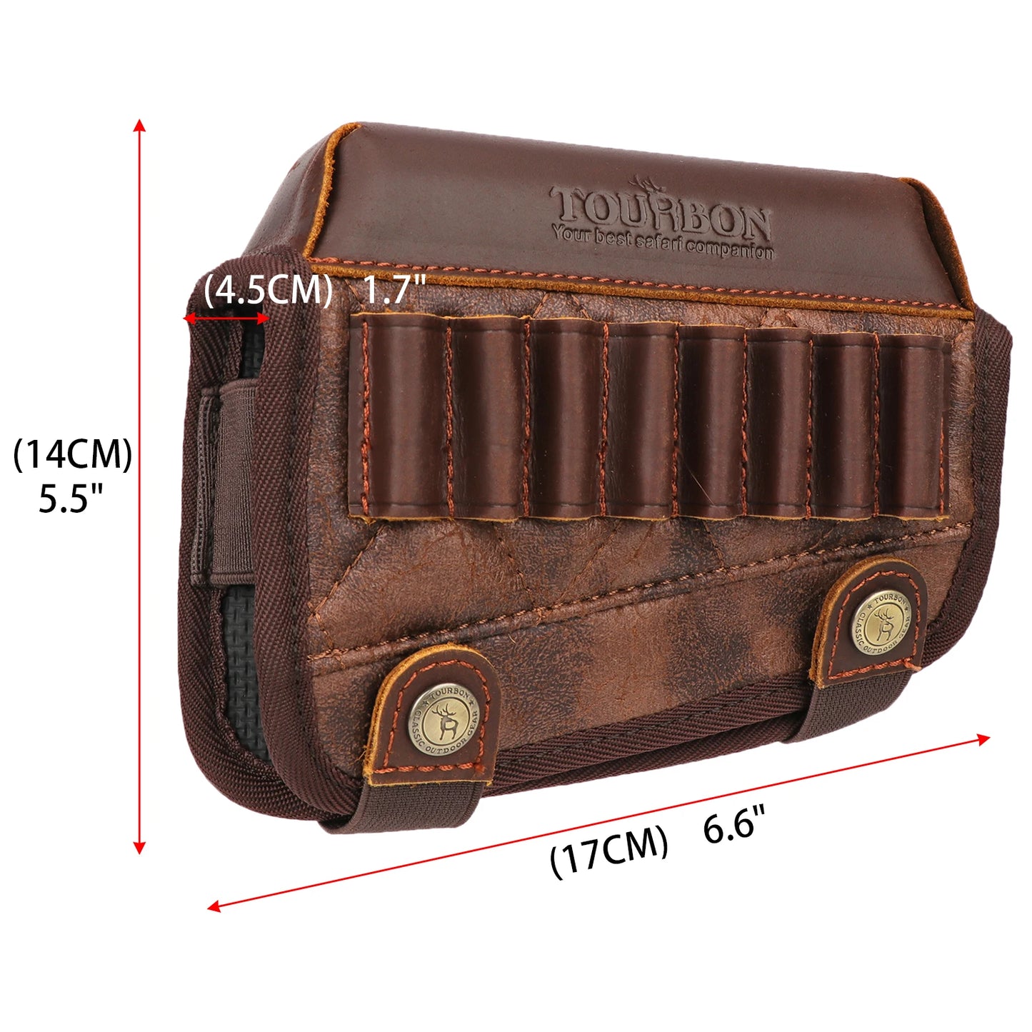 Leather Cheek Rest Riser Gun Buttstock with Rifle Cartridges 243 WIN 270 WIN 308 WIN 