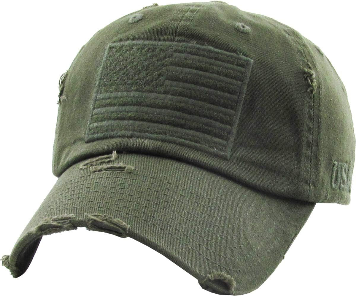 Distressed American Flag Baseball Cap
