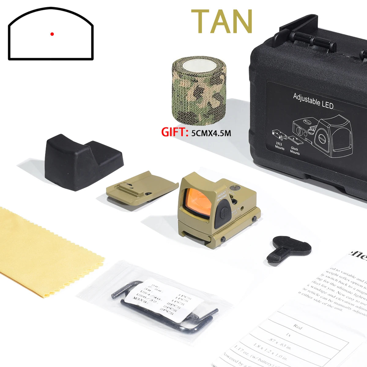 Red Dot Reflex Sight For Handgun 