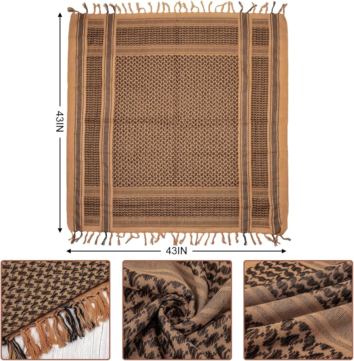 Shemagh Tactical Desert Scarf 100% Cotton 