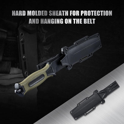 10" Fixed Blade Tactical Knives with Sheath and Clip