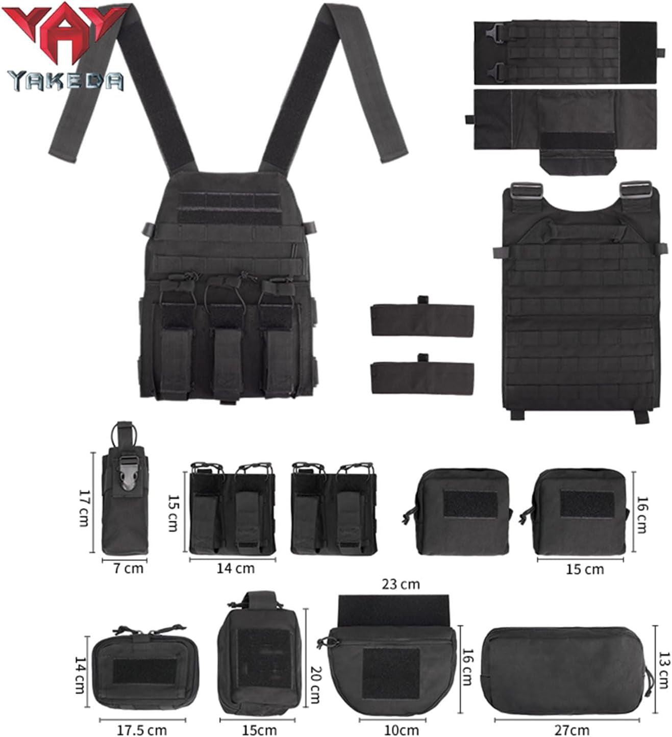 YAKEDA Tactical Training Vest with PALS System 