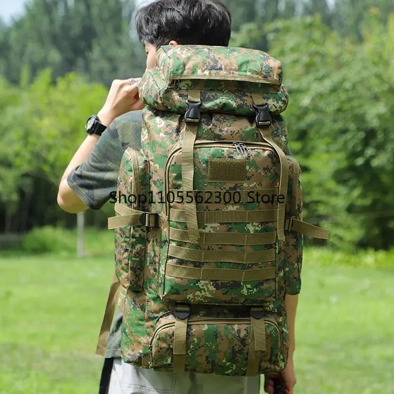 80L Large Capacity Oxford Tactical Backpack