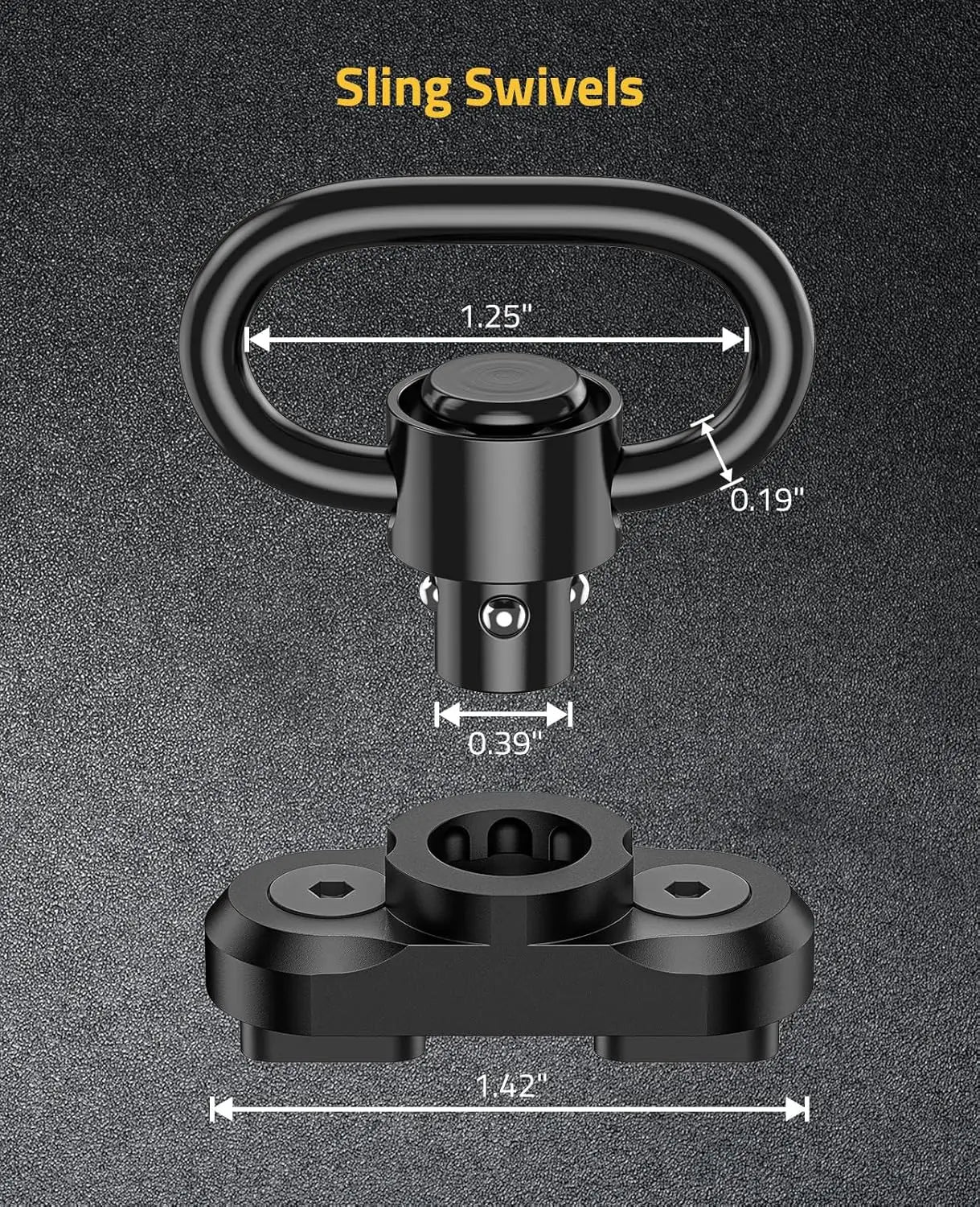 1.25" QD M-Lok Rifle Sling Swivel Mount Adapter