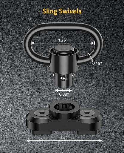 1.25" QD M-Lok Rifle Sling Swivel Mount Adapter