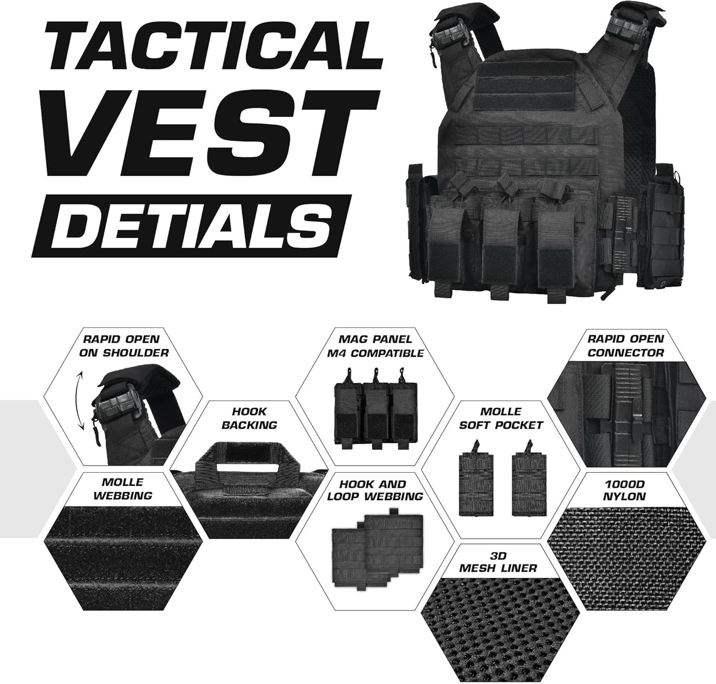 Breathable Quick Release Tactical Vest