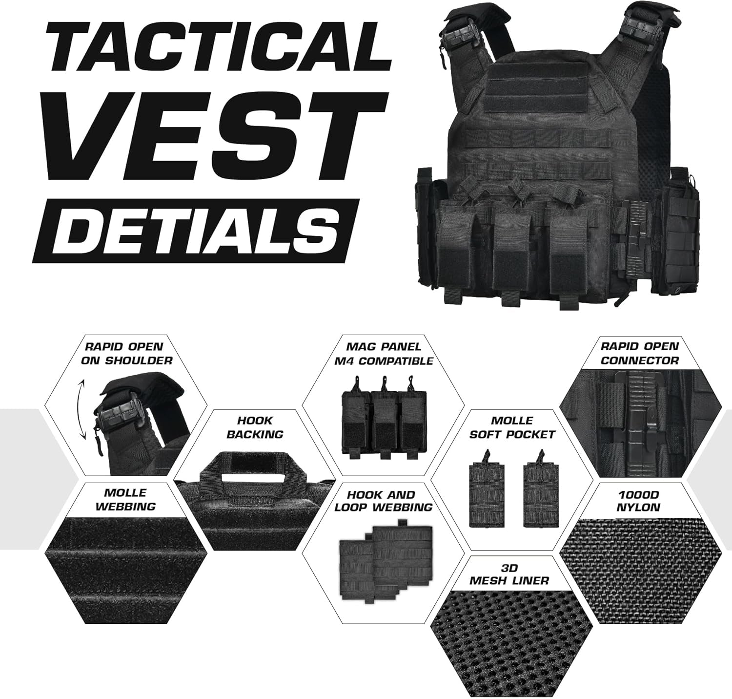 Breathable Quick Release Tactical Vest