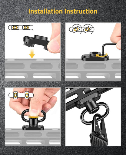 1.25" QD M-Lok Rifle Sling Swivel Mount Adapter